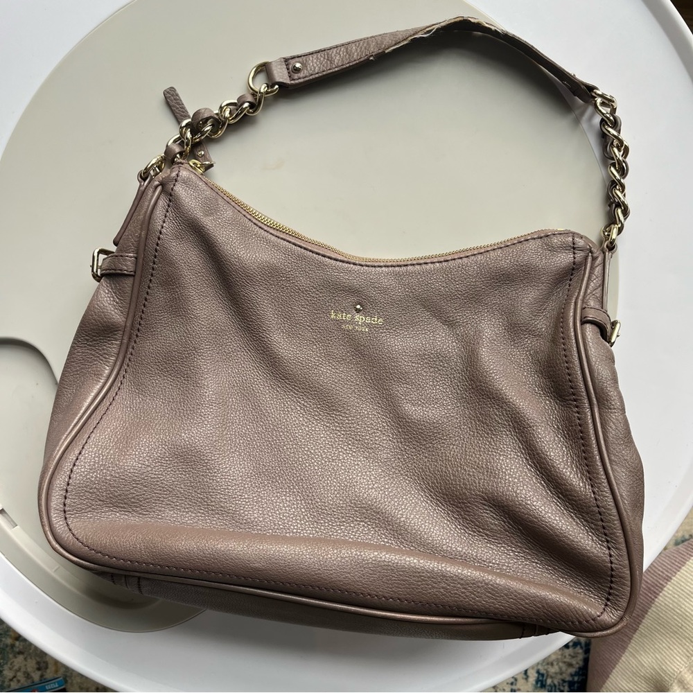 kate spade Gray Pebble Leather Purse